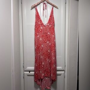 O'Neill Red and White Floral Midi Dress